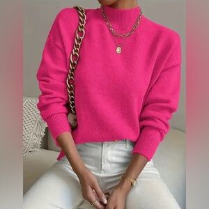 Vibrant Mock Turtleneck Sweater